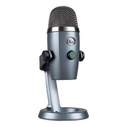 Microfone Condensador USB Blue Yeti Nano com Captação Cardióide e Omnidirecional, Plug and Play para Podcast e Gravações em PC e Mac - Cinza