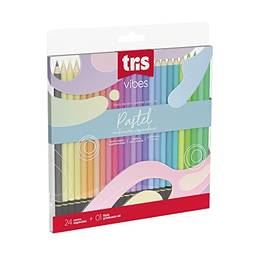 Lápis De Cor Vibes - Tons Pastel - 24 Cores + 1 Lápis 6B - Tris