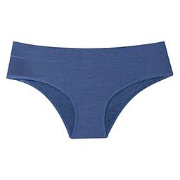 Calcinha Biquini Modal Soft, She, Azul Jeans Escuro, GG
