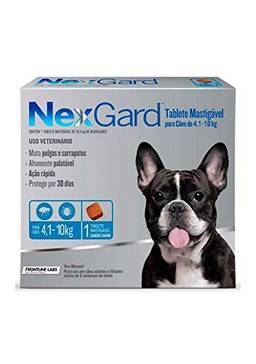 Antipulgas e Carrapatos Merial NexGard para Cães de 4,1 a 10kg - 1 Comprimido