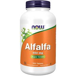 NOW Foods - Superalimento Verde de Alfafa 650 mg - 500 comprimidos