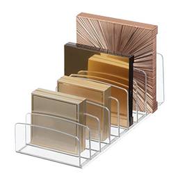 iDesign Organizador de cosméticos de paleta de maquiagem de plástico livre de BPA, The Clarity Collection – 23,5 cm x 9,8 cm x 8,1 cm, transparente