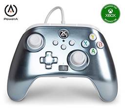 PowerA Enhanced Wired Controller for Xbox Series X|S - Metallic Ice, Gamepad, Wired Video Game Controller, Gaming Controller, Xbox Series X|S, Xbox One - Xbox Series X