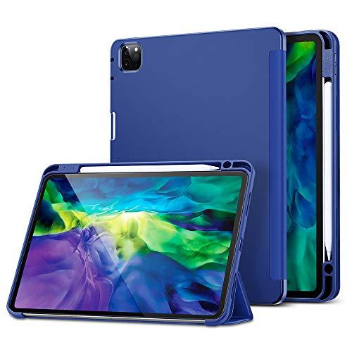 ESR for iPad Pro 11 Case 2020 & 2018 with Pencil Holder, Rebound Pencil iPad Case with Soft Flexible TPU Back Cover, Auto Sleep/Wake, and Multiple Viewing Stand Modes - Blue