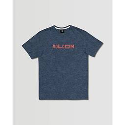 Volcom Camiseta Silk Mc Reply Juv Masculino, P, Mescla Azul Medio