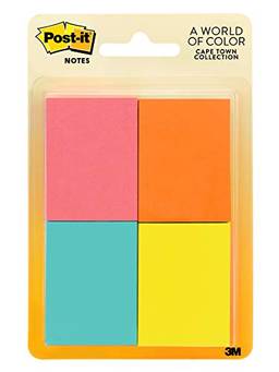 Post-it Mininotas, 3,8 cm x 5 cm, 12 blocos, notas adesivas favoritas número 1 dos EUA, coleção Jaipur, cores ousadas (verde, amarelo, laranja, roxo, azul), remoção limpa, reciclável (653-AU)