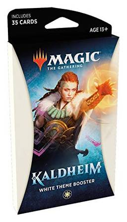 Magic The Gathering: Kaldheim| 35 cards, all based on a theme | Theme Booster Branco Unitário - Inglês