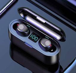 Fones de ouvido Bluetooth sem fio, controle de toque e visor LED, fones de ouvido Bluetooth 5.0 IPX7 à prova d'água para iPhone Sony Samsung Huawei LG. (Preto)…