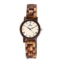 Tomshin Relógio de madeira feminino relógio de madeira analógico quartzo ultraleve relojoaria casual clássico relógio de pulso vintage