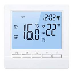 Aibecy Wi-Fi Smart Thermostat Controlador de temperatura digital APP Controle LCD Display Week Termostato de aquecimento elétrico programável de piso para Home School Office Hotel 16A