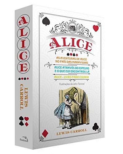 Box Alice No País Das Maravilhas E Alice Através Do Espelho + Alice Para Colorir