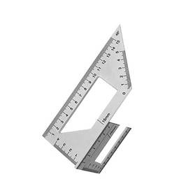Aibecy Layout de 45/90 graus Medidor de esquadria de liga de alumínio Quadrado de layout de medidor de ângulo multifuncional para marcenaria industrial