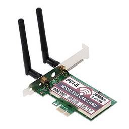 Docooler Placa de rede sem fio WiFi Placa de rede com antenas de alto ganho AP Função 300M PCI-E Adapter Card