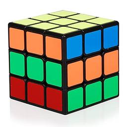 Cubo de velocidade 3x3x3 blocos de velocidade fáceis de girar blocos de cubos adesivos lisos quebra-cabeça brinquedos para crianças adultos multicoloridos