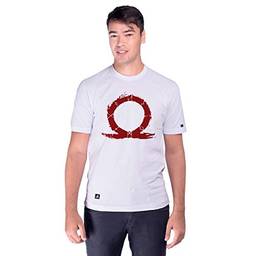 Camiseta God of War Omega, Unissex, Branca, G