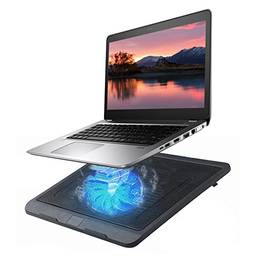 Base Para Notebook ( 27cm - 43cm) Refrigerada Com Cooler de 120mm com Led Azul Notebooks até 17" com USB adicional(Cooler-M19)