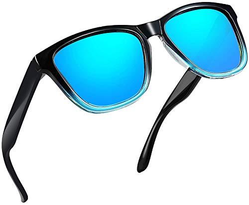 Joopin Óculos de Sol Masculinos Femininos Polarizados Quadrado Óculos de Sol Esportivos para Dirigir UV Proteção (Azul Pro)