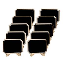 SUPVOX 10 peças Mini quadro negro placa retangular quadro de mensagem com cavalete de suporte para decoração de casamentos