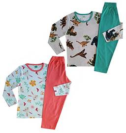Kit com 3 Pijama Infantil Menina ou Menino INVERNO - Algodão - 1 ao 16