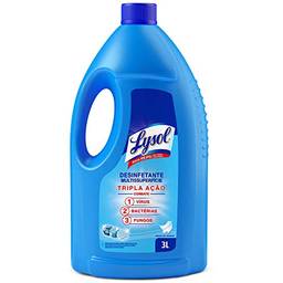 Desinfetante Líquido Lysol Líquido Pureza do Algodão 3L, Lysol, Azul