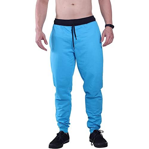 Calça Masculina Moletom Slim Jogger MXD Conceito Cores Tradicionais (G, Azul Piscina)
