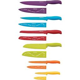 Conjunto de facas de talheres de resina antiaderente Farberware, 12 peças, multicolorido