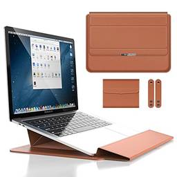 SZAMBIT Capa de laptop de 15-15.6" Compatível com MacBook Pro 16,Capa Protetora à Prova D'água para Laptop Compatível com ThinkPad E152021/ThinkBook 15 2021/ThinkPad E14,com Bolsa Acessória,Marrom