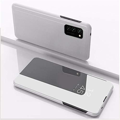Capa flip XYX para S20 FE, ultra fina, transparente, S-View, capa espelhada para Samsung Galaxy S20 FE/S20 FE 5G, prata