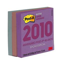 Bloco Adesivo Post-it Coleção Anos 2010-3 Blocos