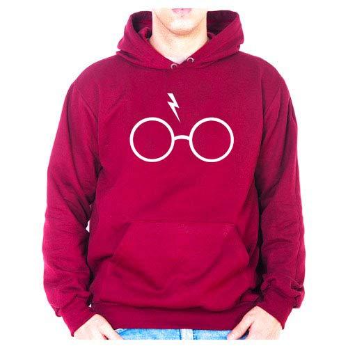 Moletom Canguru Unissex Óculos Harry Potter (Bordo, GG)
