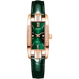 SZAMBIT Relógios Femininos Clássicos Casuais Com Pulseira De Couro De Quartzo Relógios Femininos Relógios De Pulso Femininos Reloj Mujer Dropshipping 2021 (Verde)