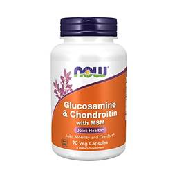 NOW Foods - Glucosamina 500 / Condroitina 400 com MSM - 90 Cápsulas vegetarianas