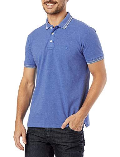 Camisa Polo Básica Friso Rajado, Reserva, Masculino, Azul Royal, P