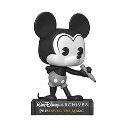 Pop! Disney: Archives - Plane Crazy Mickey - (PRETO E Branco) #797 – Funko, Multicolor