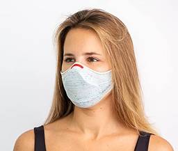 Máscara Fiber Knit AIR + Filtro de Proteção + Suporte (Azul Lago, M)