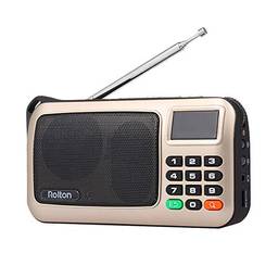 Rádio, Romacci Rádio digital W405 FM portátil USB com fio para computador alto-falante receptor estéreo de alta fidelidade c/lanterna LED suporte para reprodução de música TF