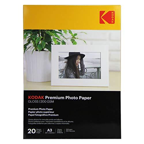 KODAK Papel fotográfico premium jato de tinta (20 folhas, A4, 240 g)