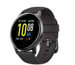 Smart Watch UMIDIGI Uwatch 2S Fitness Tracker, Monitor de frequência cardíaca, com tela de toque de 1,3 ", 5ATM, Pedômetro, à prova d'água, Monitor de sono, para iPhone e Android (Preto)