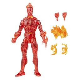 Boneco Marvel Legends Series Retrô Fantastic Four, Figura de 15 cm - Tocha Humana - F0351 - Hasbro, vermelho