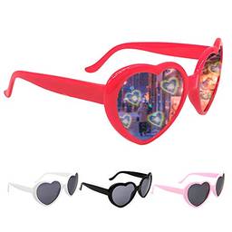 Óculos Fdrirect antirreflexo UV400 com desenhos em formato de coração, brinquedo