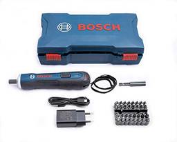 Parafusadeira a Bateria Bosch Go 3,6V BIVOLT com 32 Bits, 1 Cabo USB em Maleta