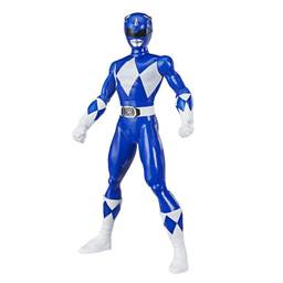 Boneco Power Rangers Mighty Morphin, Figura Articulada de 24 cm - Ranger - E7899 - Hasbro, Azul e branco