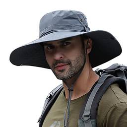 Chapéu de sol, Moniss Chapéu de sol de aba larga proteção UV chapéu de balde dobrável para pesca caminhada acampamento 12 cm aba