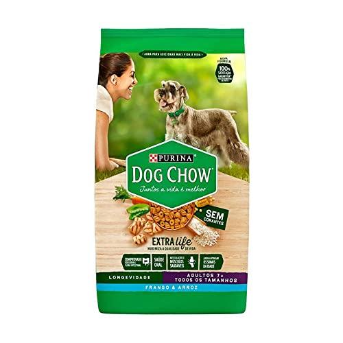 Ração Dog Chow Adulto Longevidade 7+ Frango e Arroz - 15kg Purina para Todas Todos os tamanhos de raça Idosos - Sabor Frango
