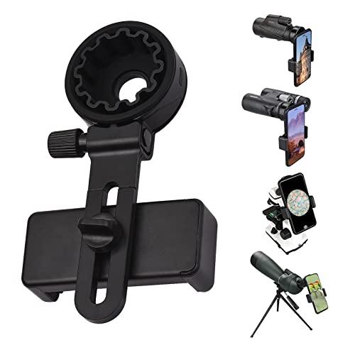 Snario Adaptador de telefone telescópio universal suporte para smartphone para binóculos microscópio monocular luneta telescópio com clipe de telefone