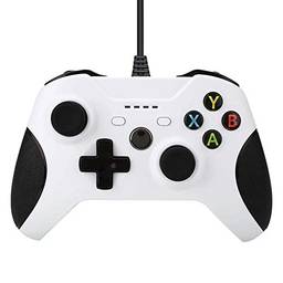Controle com fio HNQH para Xbox One, joystick de jogo de vibração dupla com porta de fone de ouvido de 3,5 mm para PC Windows 7/8/10 Xbox One