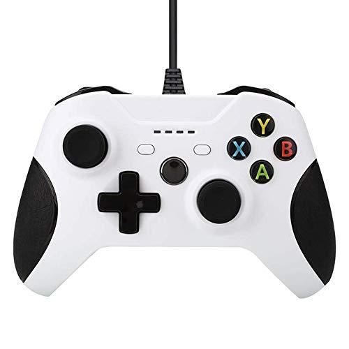 Controle com fio HNQH para Xbox One, joystick de jogo de vibração dupla com porta de fone de ouvido de 3,5 mm para PC Windows 7/8/10 Xbox One