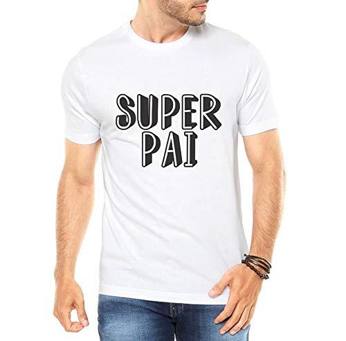 Camiseta Masculina Super Pai Presente Papai Branca