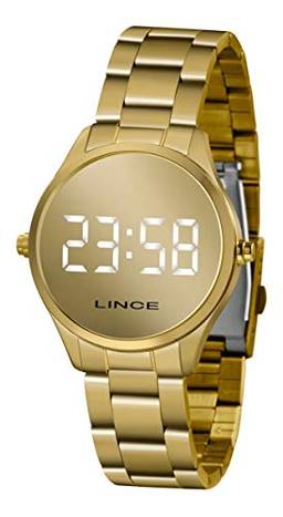 Relógio Lince Feminino Ref: Mdg4617l Bxkx Digital LED Dourado