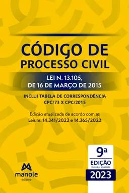 Código de Processo Civil: Lei n. 13.105, de 16 de março de 2015